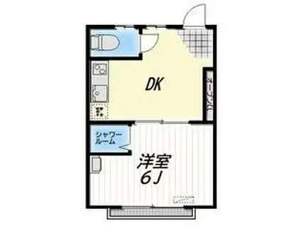 REGIA(1DK/4階)の間取り写真