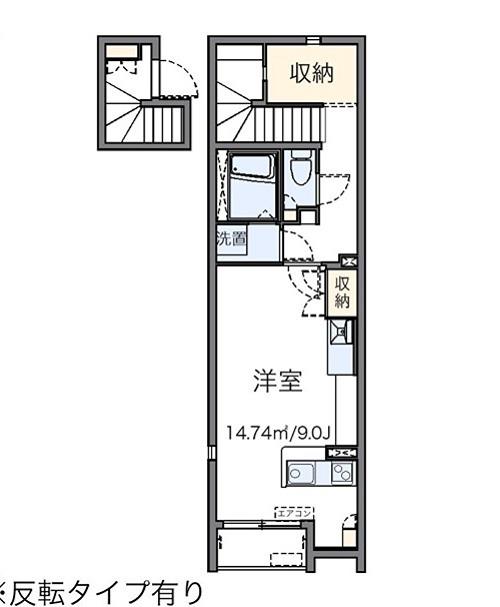 レオネクストミント(ワンルーム/1階)の間取り写真