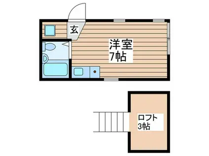 ハイムメイ(ワンルーム/1階)の間取り写真