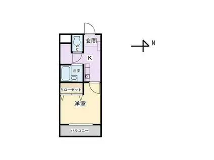 パールマンション上津(1K/3階)の間取り写真