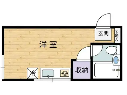 パールコーポ(ワンルーム/1階)の間取り写真