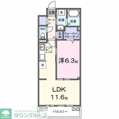クルタ ラプシ(1LDK/1階)の間取り写真