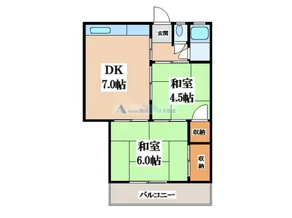 菊池マンション(2DK/2階)の間取り写真