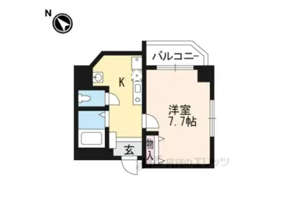 メゾンドプチシャン(1K/6階)の間取り写真