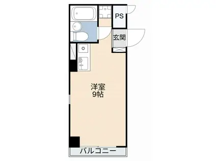 ソレイユ豊田(ワンルーム/4階)の間取り写真