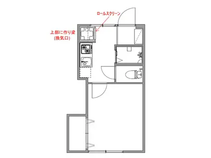メゾンふぢなみ(1K/1階)の間取り写真