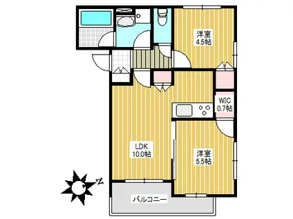 マグノリア ハウス(2LDK/3階)の間取り写真