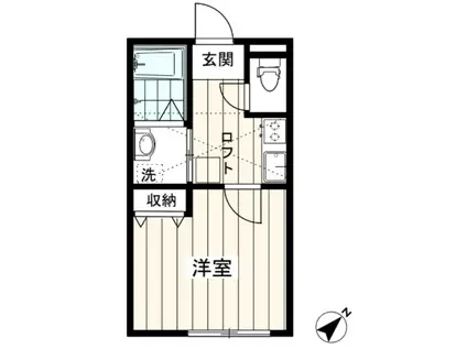 ハレレアI(1K/2階)の間取り写真