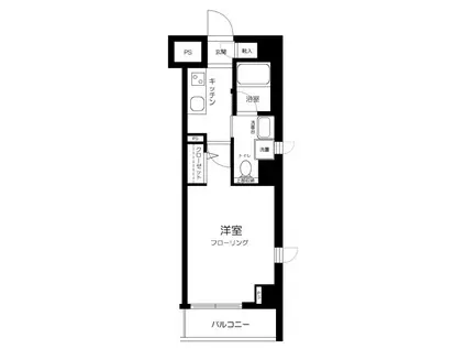 スカイコート木場ガーデン(1K/3階)の間取り写真