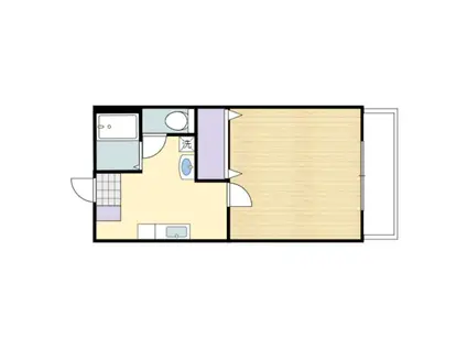 エクセル片山II(1K/2階)の間取り写真