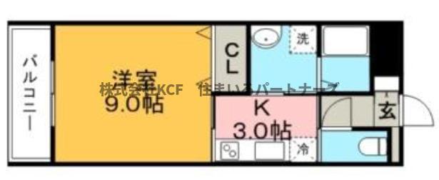セピアコート(1K/1階)の間取り写真