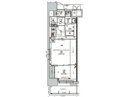 CREST TAPP大曽根II(1LDK/13階)の間取り写真