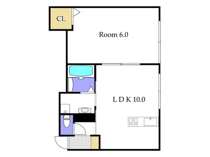 モアナルテ(1LDK/1階)の間取り写真