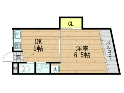 小谷マンション(1DK/3階)の間取り写真