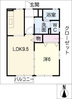 コート・グランツ(1LDK/1階)の間取り写真