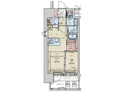 レオンヴァリエ長堀通(1LDK/13階)の間取り写真
