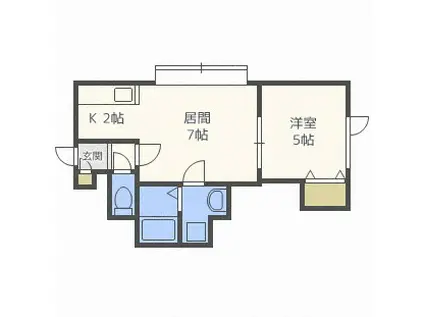 グラウディ・レビジョンII(1LDK/1階)の間取り写真