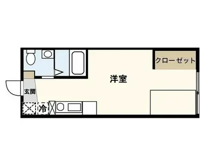 モーリスI(ワンルーム/2階)の間取り写真