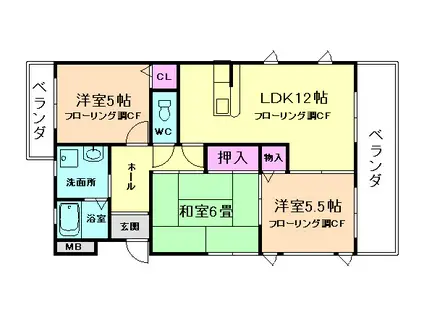 ロイヤルアリスト(3LDK/4階)の間取り写真