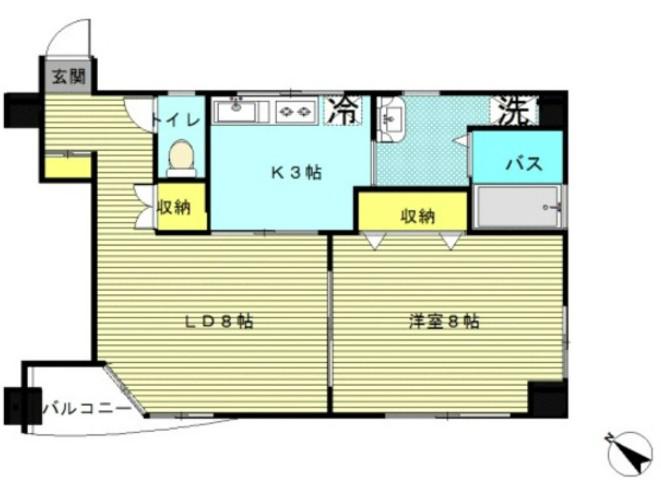 文京ツインタワー(2K/5階)の間取り写真