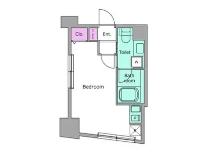 レジディア恵比寿 8階(ワンルーム/8階)の間取り写真