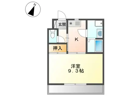 グレースいながき(1K/7階)の間取り写真
