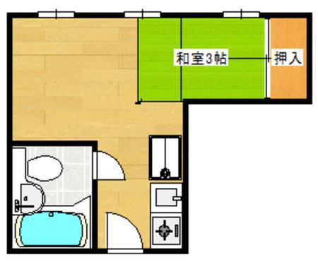 磨屋町ビル(ワンルーム/5階)の間取り写真