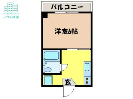 フリーダム大浦(ワンルーム/3階)の間取り写真