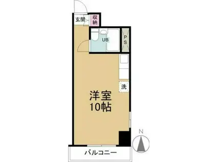 ツインズ1991(ワンルーム/2階)の間取り写真