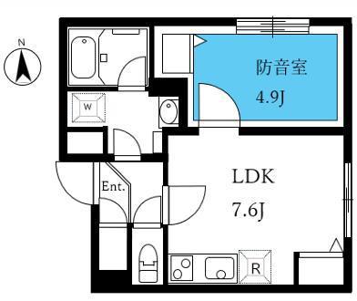 ASTILE STUDIO SUMIDAHIKIFUNE(1LDK/3階)の間取り写真