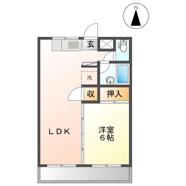 ラビットハウスエイトワン(1LDK/1階)の間取り写真