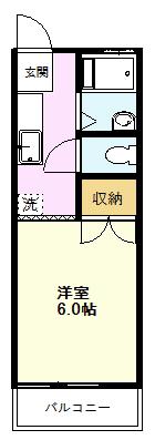 グリーンハイツ(1K/1階)の間取り写真