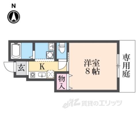 M・Bマンション(1K/1階)の間取り写真