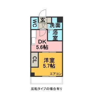 NEXTAGE C(1DK/3階)の間取り写真