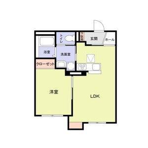 エムズ ヴィラ さいたま新都心(1LDK/1階)の間取り写真