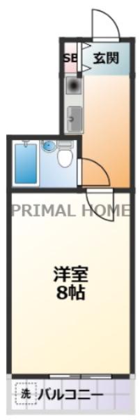 ライオンズマンション東白楽第二(1K/3階)の間取り写真