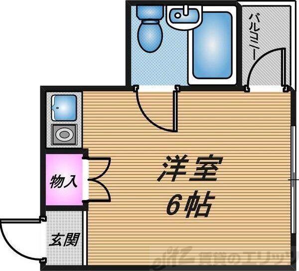 コミュニティハウス正雀(ワンルーム/2階)の間取り写真