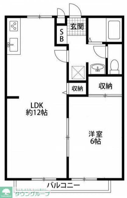 ストークネストII(1LDK/1階)の間取り写真