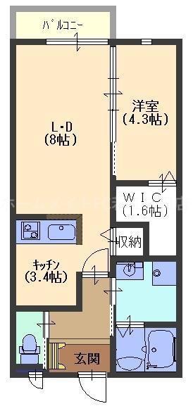 クレメント(1LDK/1階)の間取り写真