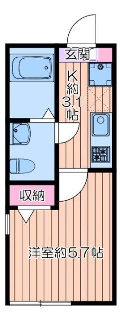 千住GRAYISHWOOD(1K/3階)の間取り写真