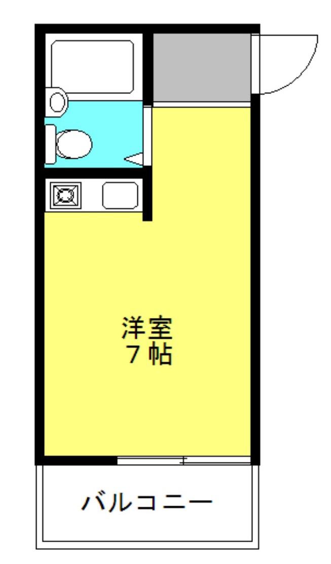サンパレス神爪(ワンルーム/2階)の間取り写真