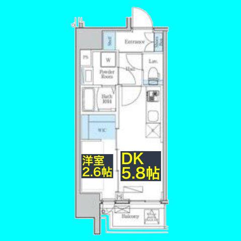 デュオフラッツ鶴舞(1DK/3階)の間取り写真
