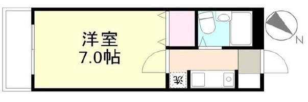 セキホウ倉敷(1K/2階)の間取り写真
