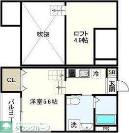 MSTOMORROW(ワンルーム/2階)の間取り写真