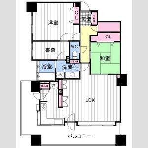 アルス近代美術館ウエスト(2SLDK/6階)の間取り写真