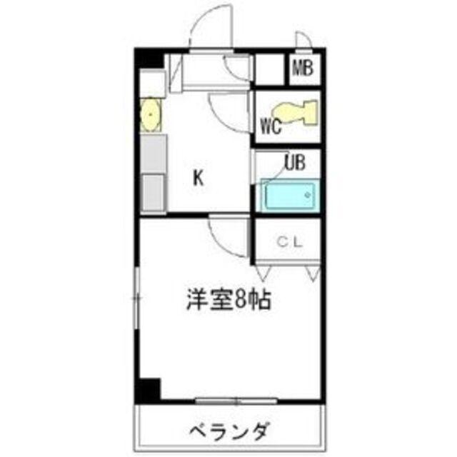 レージュ ウエスト(1K/2階)の間取り写真