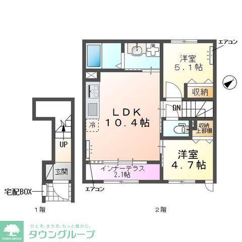 ソラーナ(2LDK/2階)の間取り写真