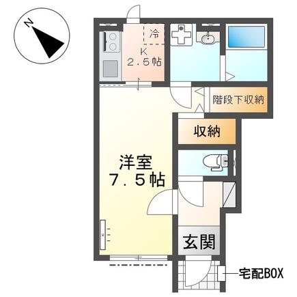 クレリア(1K/1階)の間取り写真