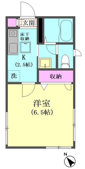 クラベール(1K/1階)の間取り写真