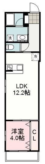 グランスタジオ本郷(1LDK/2階)の間取り写真